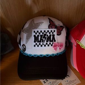 MISMA Black and White Cap with Patches